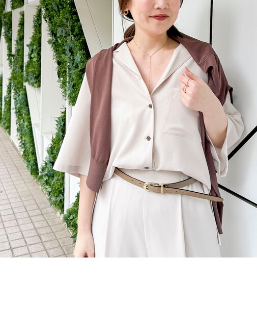 《セットアップ対応》ウォッシャブルエアリージョーゼットショートシャツ