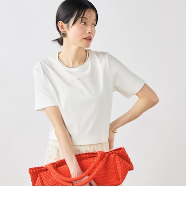 《手洗い可能》W&Wショート丈ロゴTシャツ