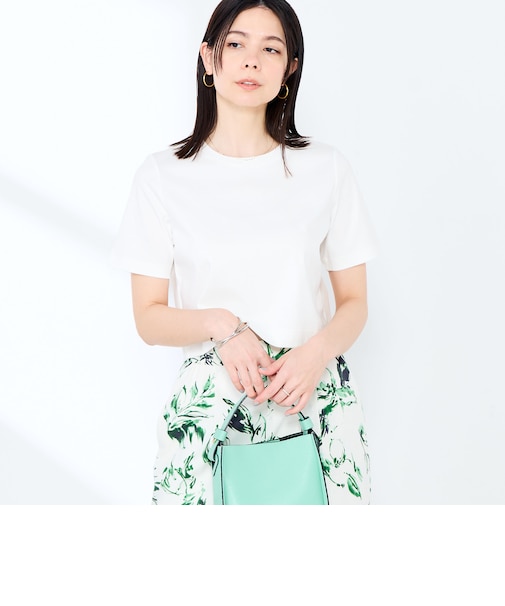 《手洗い可能》W&Wショート丈Tシャツ