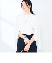 《手洗い可能/アンサンブル対応》マルチファンクションハイゲージクルーネックカーディガン