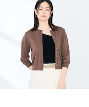 《手洗い可能/アンサンブル対応》マルチファンクションハイゲージクルーネックカーディガン