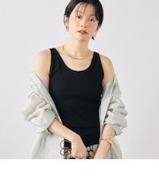 ウォッシャブルヴィンテージリブ2WAYタンク