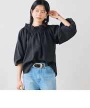 ウォッシャブルシアーシルクワッシャーオフショルブラウス