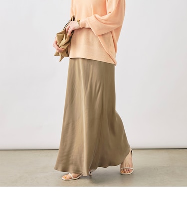 ウォッシャブルキュプラサテンナロースカート