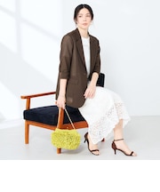 《セットアップ対応》ウォッシャブルリネンライクシアーボイルジャケット