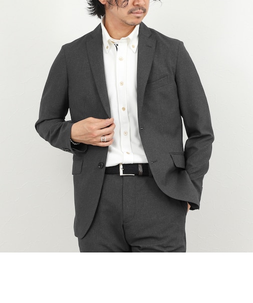 《ビジカジ/セットアップ対応》TRABEST サッカーテーラードジャケット 26SS