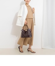 《手洗い可能》ブラウジングフレアニットワンピース