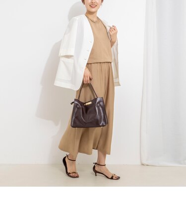 《手洗い可能》ブラウジングフレアニットワンピース