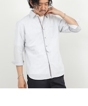 綿麻パラシュートボタン7分袖シャツ 26SS