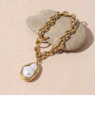 【MERAKI/ メラキ】Oval Pearl Braceletオーバルパールブレスレット