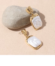 【MERAKI/ メラキ】Square Pearl Pierceスクエアパールピアス