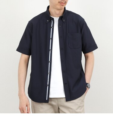 《ビジカジ対応》トリコットサッカーテープBD SS 半袖ボタンダウンシャツ 26SS