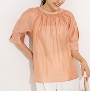 ウォッシャブルボリュームスリーブ2WAYシアーブラウス