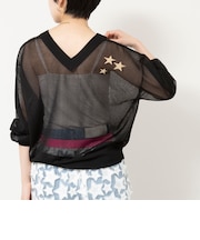 シアー2WAYカーディガン星インターシャ