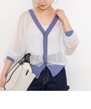 シアー2WAYカーディガン星インターシャ