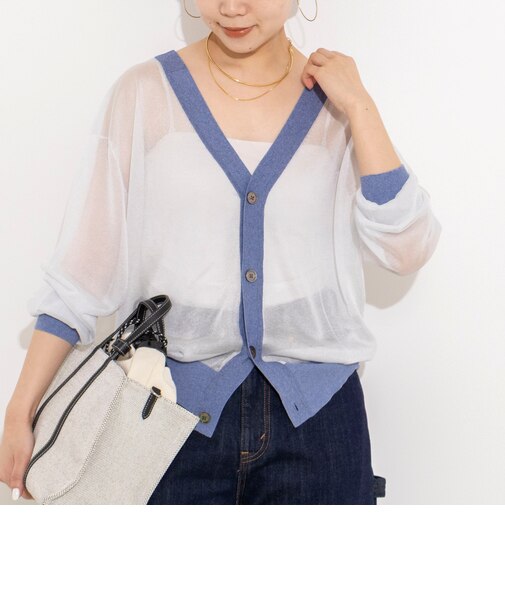 シアー2WAYカーディガン星インターシャ