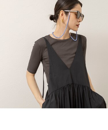 【追加】【MAQWEL/マクウェル】ウォッシャブルソフトタフタワンピース