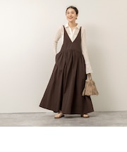 【追加】【MAQWEL/マクウェル】ウォッシャブルソフトタフタワンピース