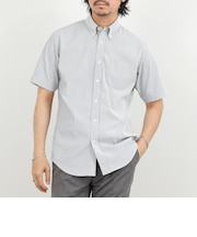 《ビジカジ対応》COOLMAX シアサッカーテープBD SS 半袖ボタンダウンシャツ 26SS