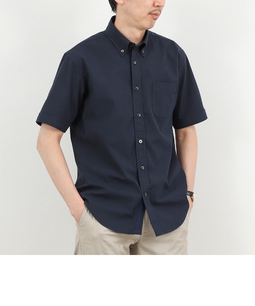 《ビジカジ対応》COOLMAX シアサッカーテープBD SS 半袖ボタンダウンシャツ 26SS