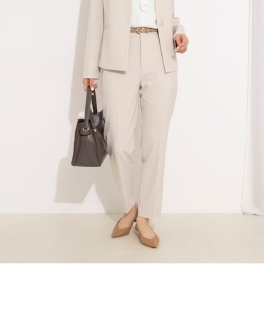 《セットアップ対応》ウォッシャブル2WAY ツイルストレッチテーパードパンツ