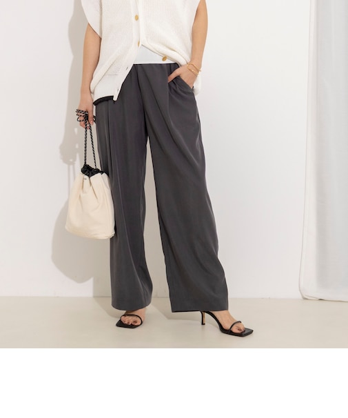 【WEB＆一部店舗限定カラーあり】ウォッシャブルサンドウォッシュイージーワイドパンツ