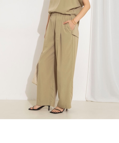 【WEB＆一部店舗限定カラーあり】ウォッシャブルサンドウォッシュイージーワイドパンツ