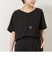 【WEB＆一部店舗限定カラー】《セットアップ対応》ジョーゼットＶネックプルオーバー