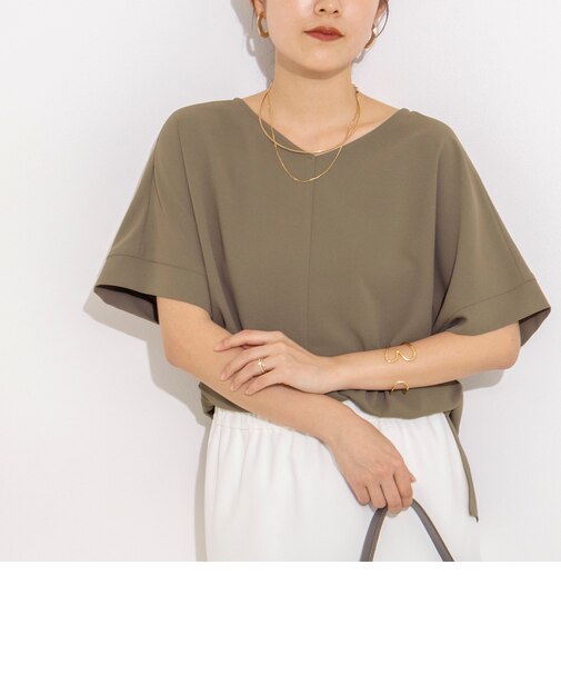 【WEB＆一部店舗限定カラー】《セットアップ対応》ジョーゼットＶネックプルオーバー