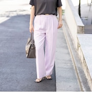 《セットアップ対応》ウォッシャブルストレッチツイル愛されセミワイドパンツ