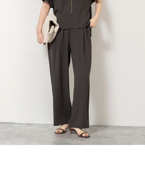 【WEB＆一部店舗限定カラー】《セットアップ対応》ジョーゼットイージーワイドパンツ
