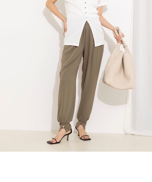 【WEB&一部店舗限定カラー】《セットアップ対応》ジョーゼットジョガーパンツ