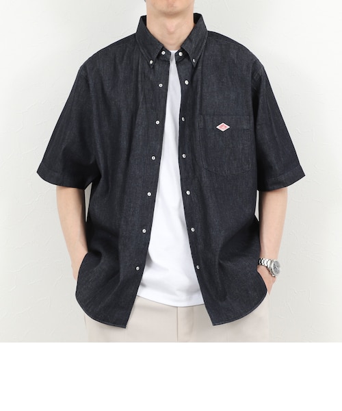DANTON/ダントン】DOT BUTTON B.D. SHIRT SS 26SS（DT-B0337 DUG