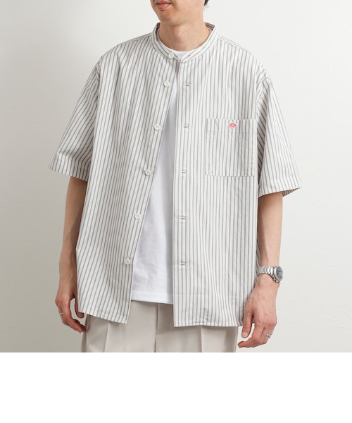 【ベージュ】オーガニックコットン ヘビーオンス  ガーメントダイ ヴィンテージデニムシャツ LACOSTE（ラコステ） シャツ オーガニックコットン ヘビーオンス