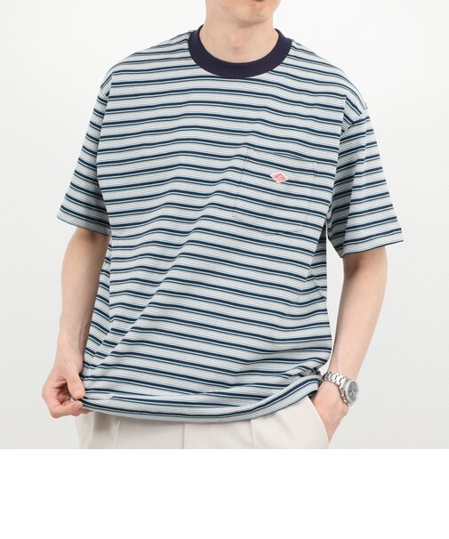 【DANTON/ダントン】POCKET T-SHIRT STRIPE 26SS（DT-C0198 TCB STRIPE）