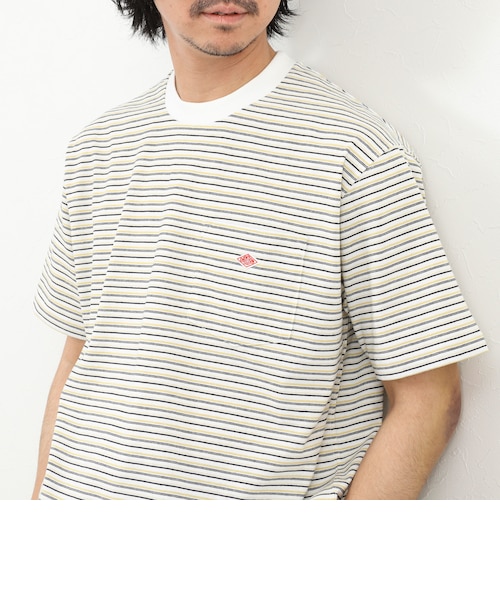 DANTON/ダントン】POCKET T-SHIRT STRIPE 26SS（DT-C0198 TCB STRIPE