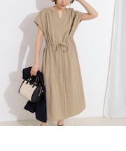 ウォッシャブル前タックワンピース