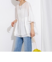 【WEB限定】ダブルギャザーオーバーブラウス