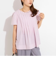 《セットアップ対応》ウォッシャブルアクティブストレッチタックブラウス