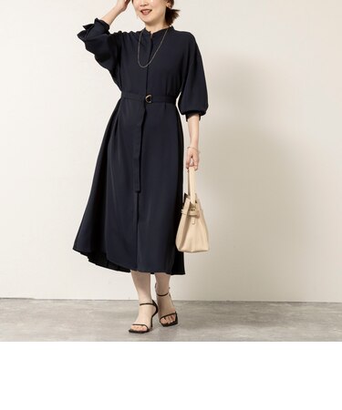 ウォッシャブルバックプリーツワンピース