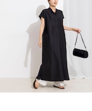 【WEB＆一部店舗限定カラー】ウォッシャブルエクセルテックタンブラースタンドカラースキッパーワンピース