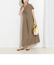 【WEB＆一部店舗限定カラー】ウォッシャブルエクセルテックタンブラースタンドカラースキッパーワンピース