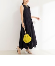 【MARILYN MOON/マリリーンムーン】ledder lace handkerchief skirt dress