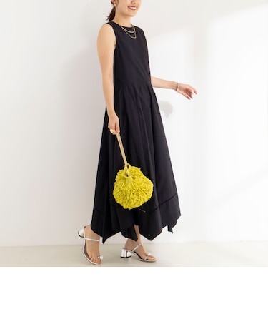 【MARILYN MOON/マリリーンムーン】ledder lace handkerchief skirt dress