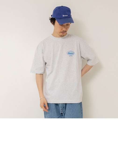 【MAQWEL/マクウェル】ウォッシャブル Maqwel Earth ワイドボディプリントTシャツ