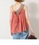 【WALANCE/ワランス】natural dye sheer cotton check gather camisole