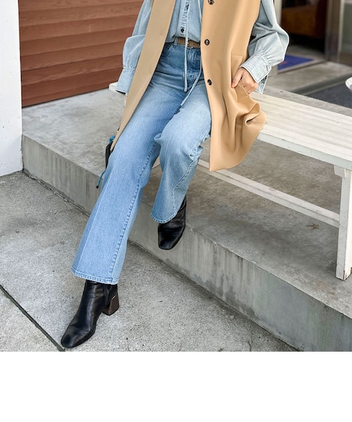 【追加】《5サイズ展開》【RM denim】センタープレスデニム