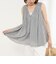 【MARILYN MOON/マリリーンムーン】sheer check 2way gathered blouse