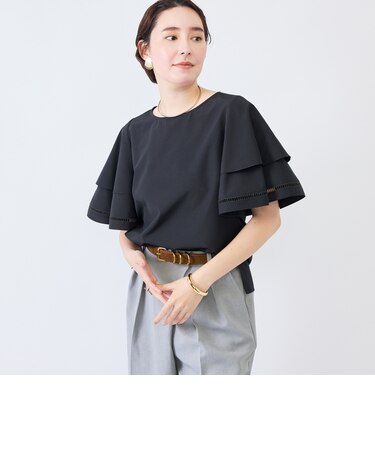 ウォッシャブルティアードスリーブブラウス