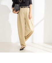 ウォッシャブルタックバレルチノパンツ